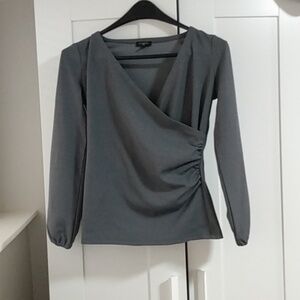 Talbots Sparkly faux wrap Top